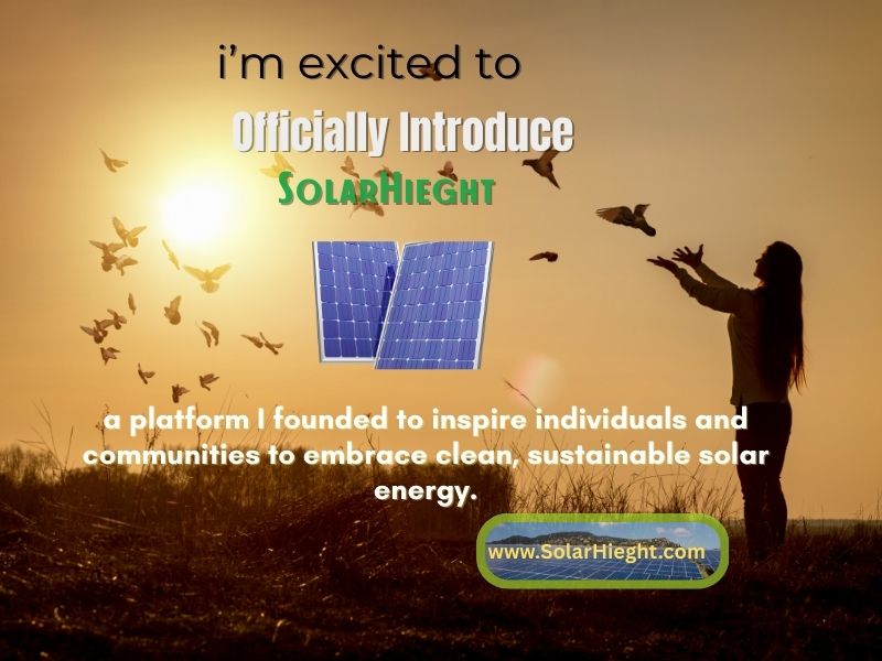 An image of the sun shining on earth with a graphic picture of solar panels and someone releasing pigeons to herald the arrival of SolarHieght