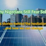 Rooftop solar panels under bright sunlight — dipicting Nigeria’s slow but hopeful shift toward clean energy