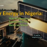 The N4 Million Nightmare: Why Solar Is Now a Luxury Only the Rich Can Afford (Despite Nigeria Being in Darkness) An llustration of solar panels of the rich and the poor indicating the increasing high prices of solar and the consequences of pushing solar dreams out of the reach of many Nigerians as shown in the post